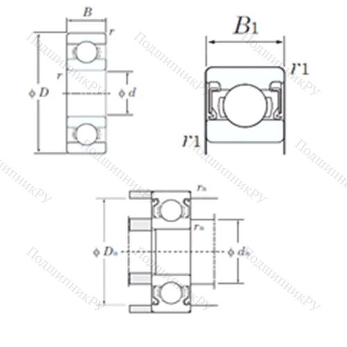 Подшипник шариковый радиальный 696-2RS от производителя  KOYO