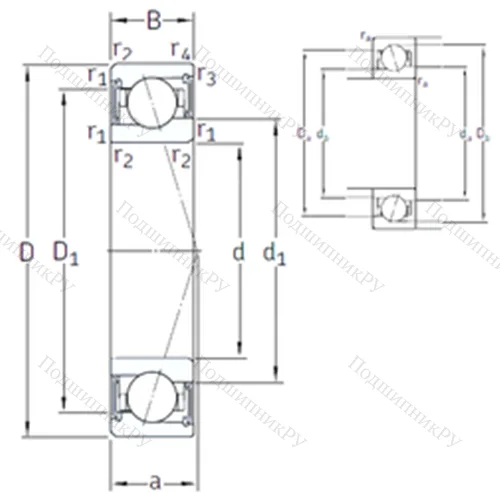 Подшипник шариковый радиально-упорный S 71903 CE/P 4A от производителя  SKF