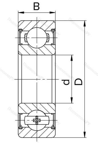Шариковый однорядный подшипник 6-80100 С17 в Омске
