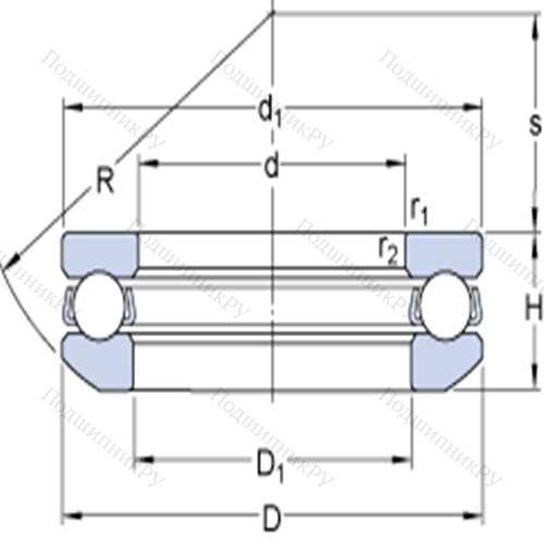 Одинарные упорные шарикоподшипники 53201 + U 201 от производителя  SKF Одинарные упорные шарикоподшипники 53201 + U 201 от производителя  SKF