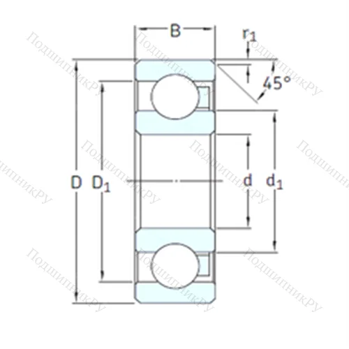 Подшипник шариковый радиальный 16100/HR 11QN