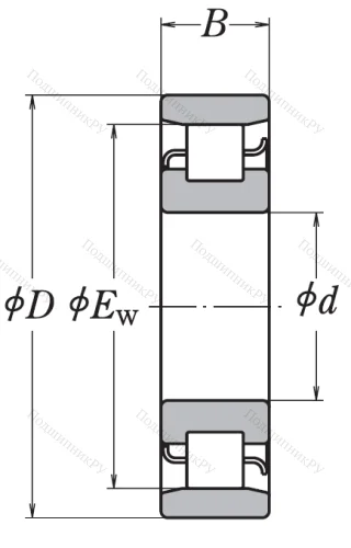 Роликовый цилиндрический подшипник N 308 W от производителя  NSK