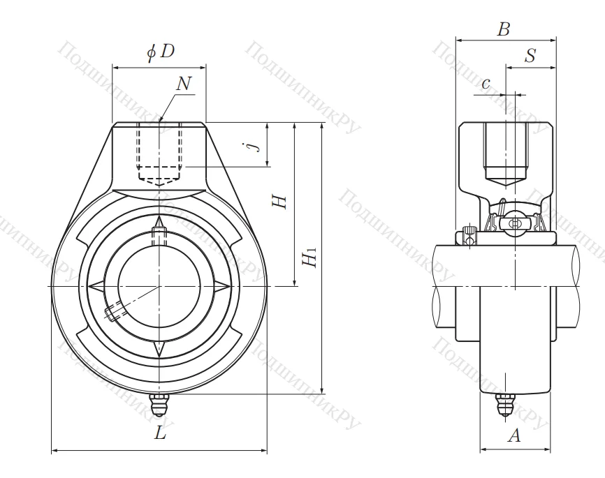Подшипниковый узел UCHB 212 D 1 (UCHA 212) в Омске