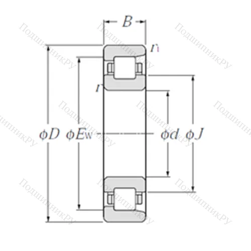 Подшипник роликовый радиальный NF 234
