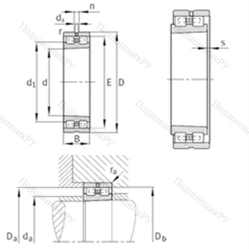 Подшипник роликовый радиальный NN 3034-AS-K-M-SP от производителя  INA