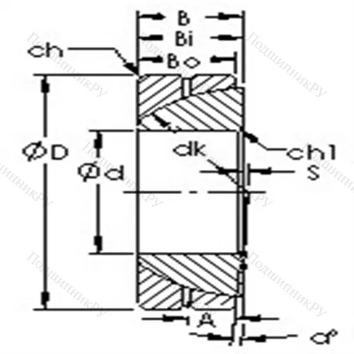 Подшипник скольжения сферический GAC 190S от производителя  AST