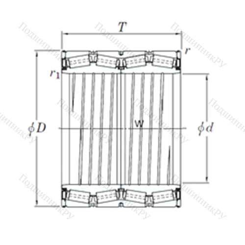 Подшипник роликовый радиально-упорный 47TS 835944A