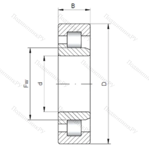 Подшипник роликовый радиальный NJ 110X 215X 73 от производителя  CX Подшипник роликовый радиальный NJ 110X 215X 73 от производителя  CX