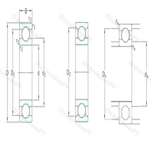 Подшипник шариковый радиальный W 605
