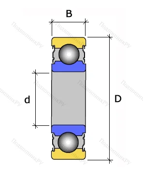 Однорядный шариковый подшипник 6008 HVZZ от производителя  SNR