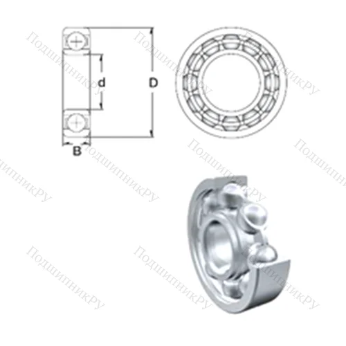 Подшипник шариковый радиальный R 14 от производителя  ZEN Group