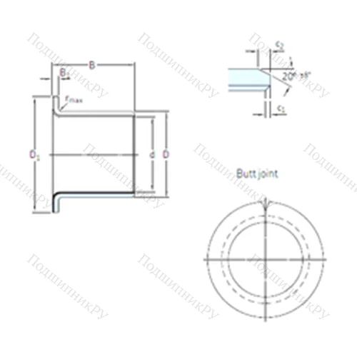 Подшипник скольжения PCMF 121407 E