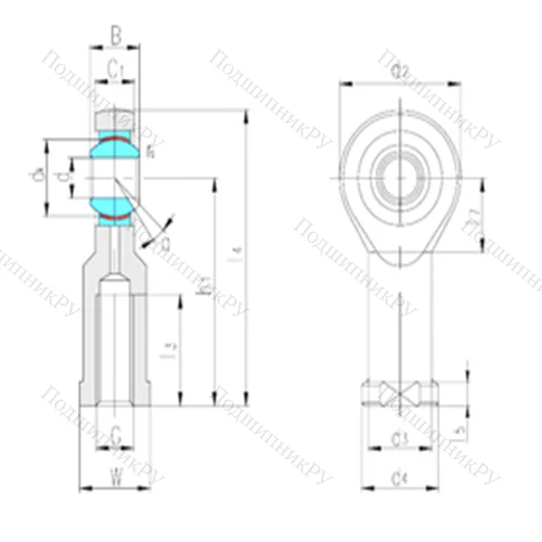 Подшипник скольжения сферический SIJK 10C/B 1 от производителя  LS