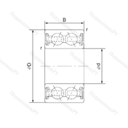 Подшипник шариковый радиально-упорный 40BGS 35G-2DS