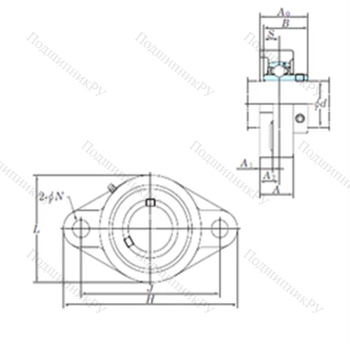 Подшипниковый узел шариковый радиальный UCFL 320-63 от производителя  KOYO