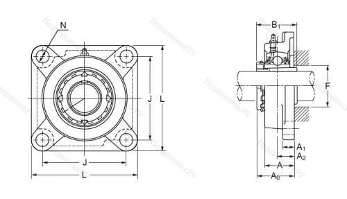 Подшипниковый узел UCF 317 в Омске Подшипниковый узел UCF 317 в Омске