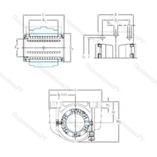 Подшипник шариковый линейный LUCE 20 от производителя  SKF