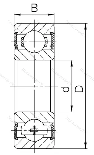Шариковый однорядный подшипник 180209  T (6209 2RST) в Омске