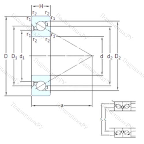 Подшипник шариковый упорно-радиальный BSD 60120 CG от производителя  SKF
