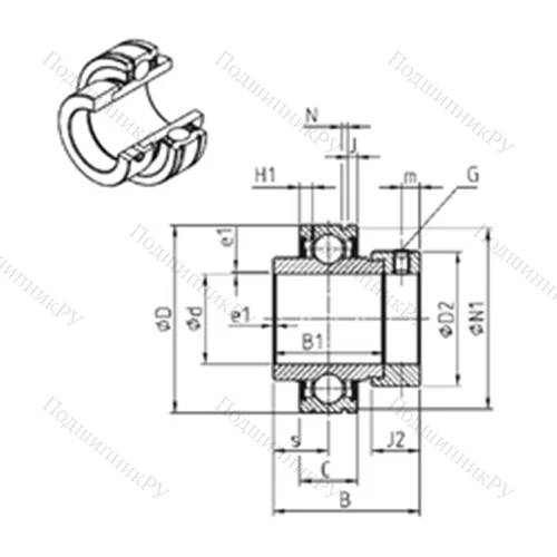 Подшипник шариковый радиальный CEX 209-26