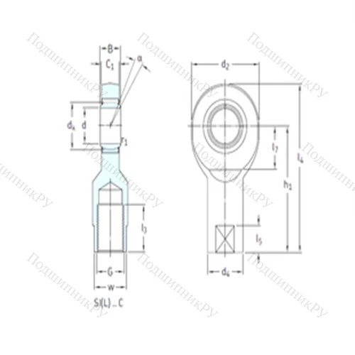 Подшипник скольжения сферический SI 8C от производителя  SKF