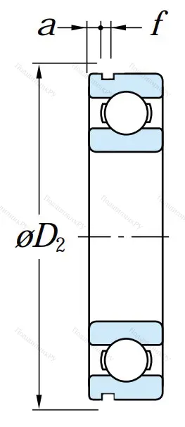 Шариковый однорядный подшипник 50308 (6308 N) в Омске