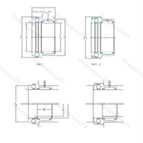Подшипник комбинированный NKX 17Z от производителя  SKF