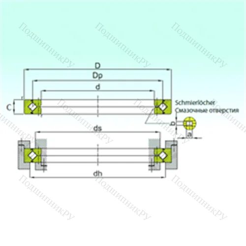 Подшипник роликовый опорно-поворотный RB 15025 от производителя  ISB