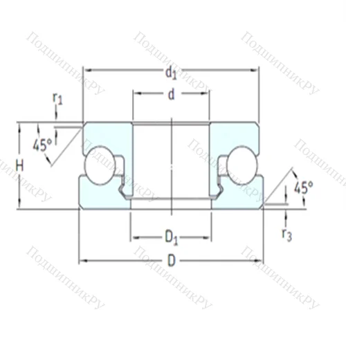 Подшипник шариковый упорный 51205V/HR 11Q 1 от производителя  SKF