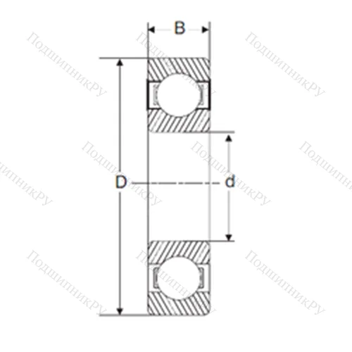 Подшипник шариковый радиальный 62211-2RS от производителя  SIGMA