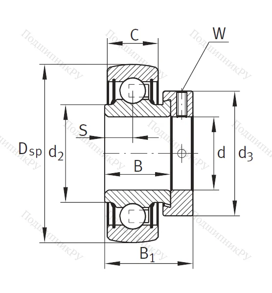 Закрепляемый подшипник RAE 40 XL NPP B