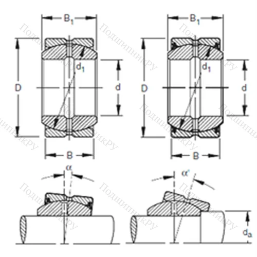 Подшипник скольжения сферический 30SF 48 от производителя  TIMKEN