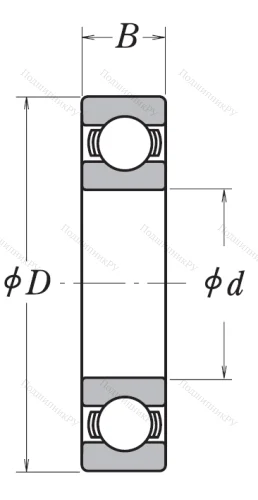 Однорядный шариковый подшипник 6311 CM от производителя  NSK