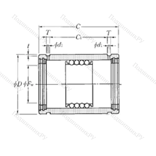Подшипник шариковый линейный KD 6085100LL от производителя  NTN
