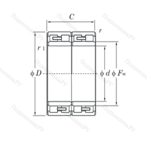 Подшипник роликовый радиальный 30FC 21120