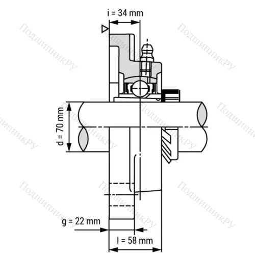 Подшипниковый узел UKF 216+H 2316 - Вал: 70 мм от производителя  LPZ