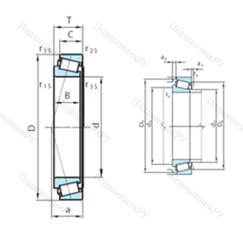 Подшипник роликовый радиально-упорный PSL 612-324 от производителя  PSL