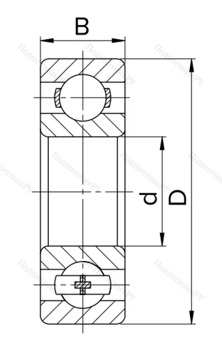 Миниатюрный шариковый подшипник 80023 (623 ZZ) в Омске