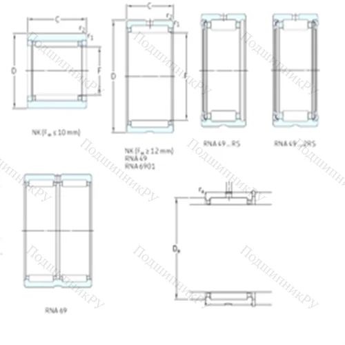 Подшипник игольчатый радиальный RNA 4907 от производителя  SKF