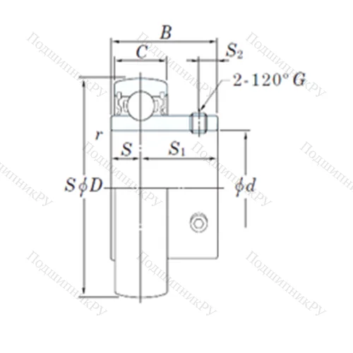 Подшипник шариковый радиальный SU 000S 6