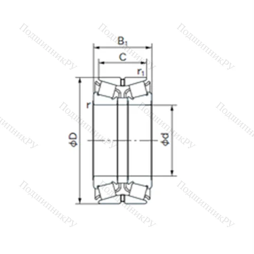 Подшипник роликовый радиально-упорный 170KBE 22 от производителя  NACHI