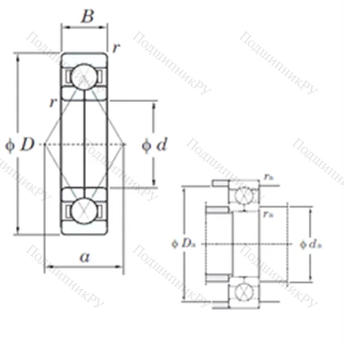 Подшипник шариковый радиально-упорный 6218BI