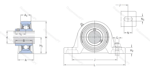 Подшипниковый узел SY 45 TF в Омске