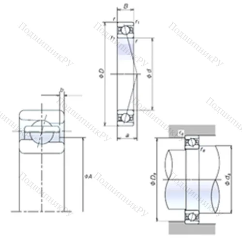 Подшипник шариковый радиально-упорный 105BNR 19X