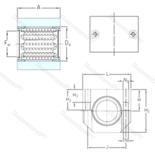 Подшипник шариковый линейный LUHR 30-2LS от производителя  SKF