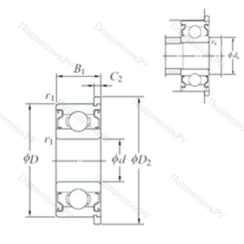 Подшипник шариковый радиальный WMLFN 6010 ZZ от производителя  KOYO