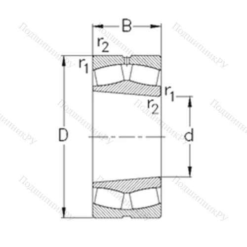 Подшипник роликовый радиальный самоцентрирующийся 23952-K-MB-W 33 от производителя  NKE