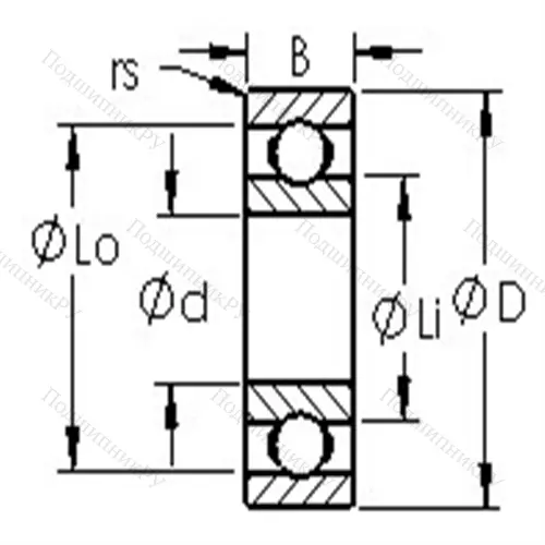 Подшипник шариковый радиальный серии R R 24 от производителя  AST