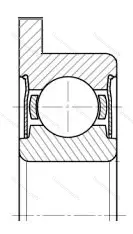 Подшипник  1880098 размер 8x19x6 от производителя  ГПЗ-29