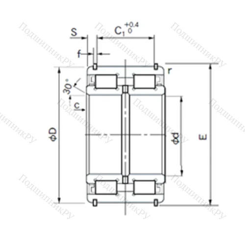 Подшипник роликовый радиальный E 5014NR